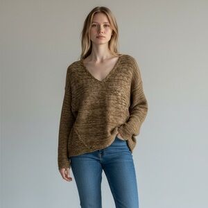 Universal Thread Green Textured V Neck‎ Sweater NWT Large